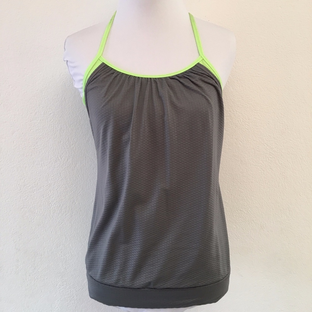 Ivivva by Lululemon Gray Yellow Tank Top Size 12